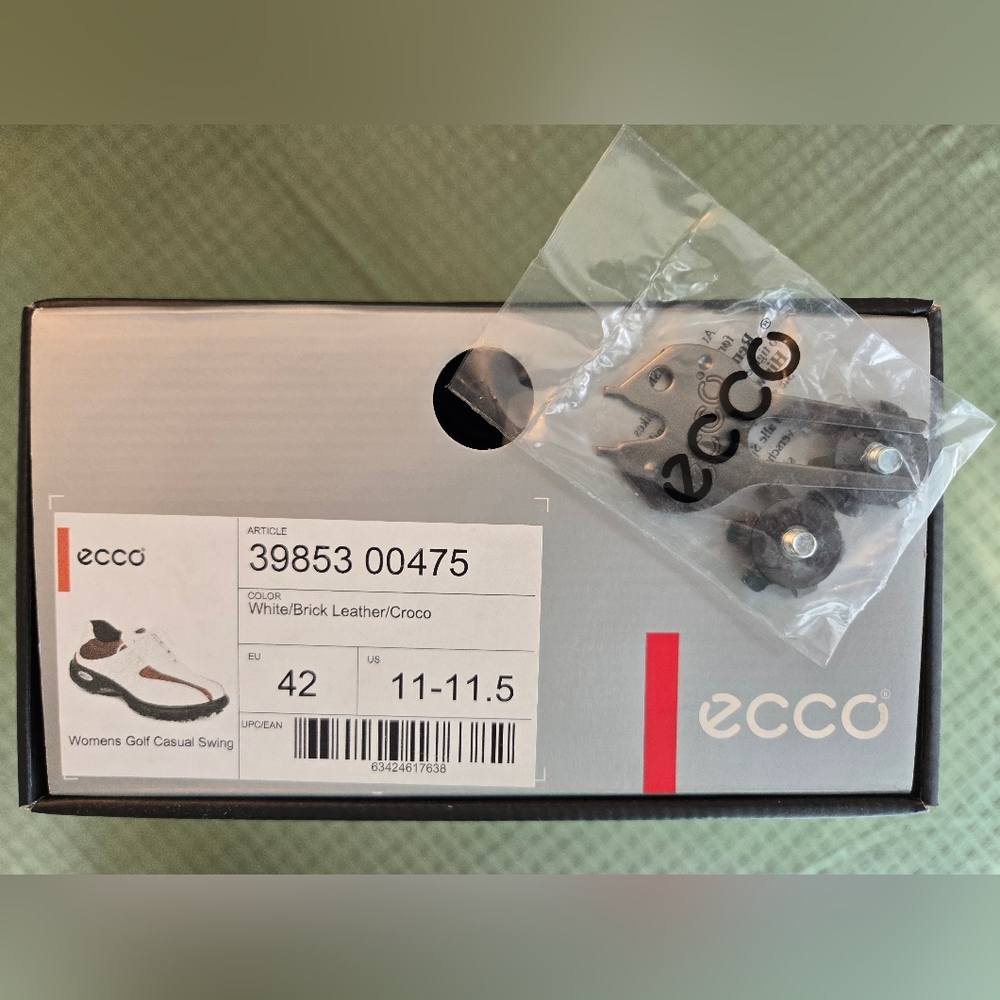 Ecco Receptor womens golf shoes EU 42  / US 11 Red and White NEW in box - Picture 7 of 10